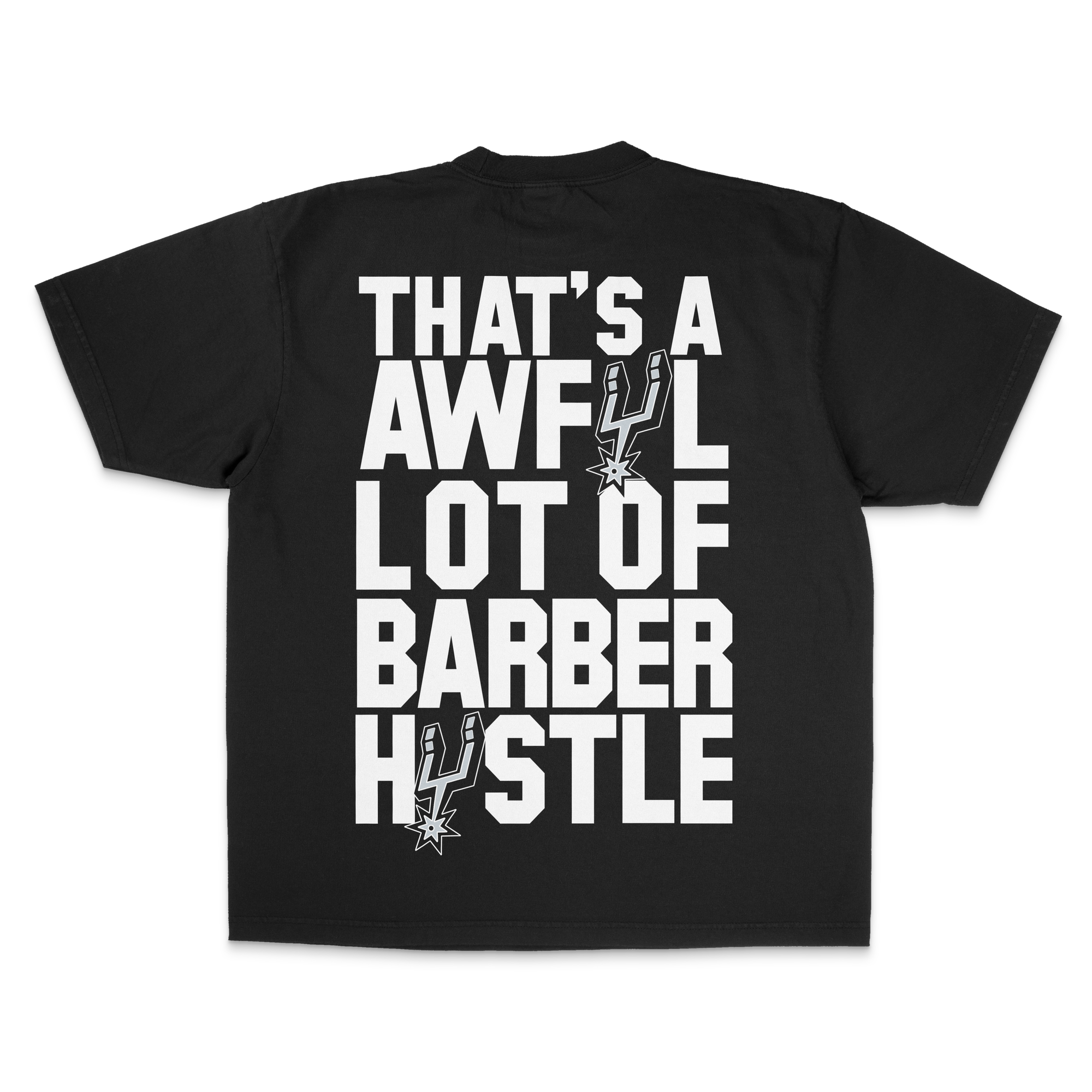 Thats An Awful Lot Of Barber Hustle Black Shirt Spur